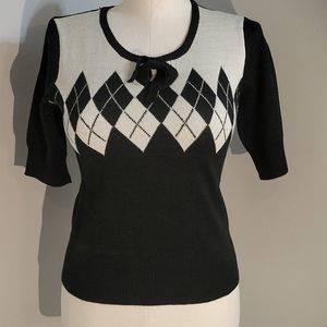 Hell Bunny, Vintage Women's Sweater, Argyle